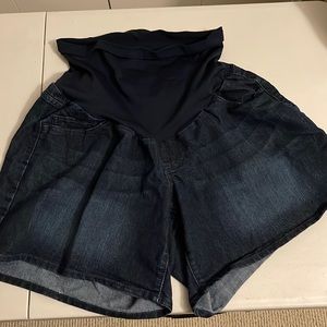 SOLD - Oh Baby by Motherhood Denim Shorts with Full Elastic Waist - Size 1X